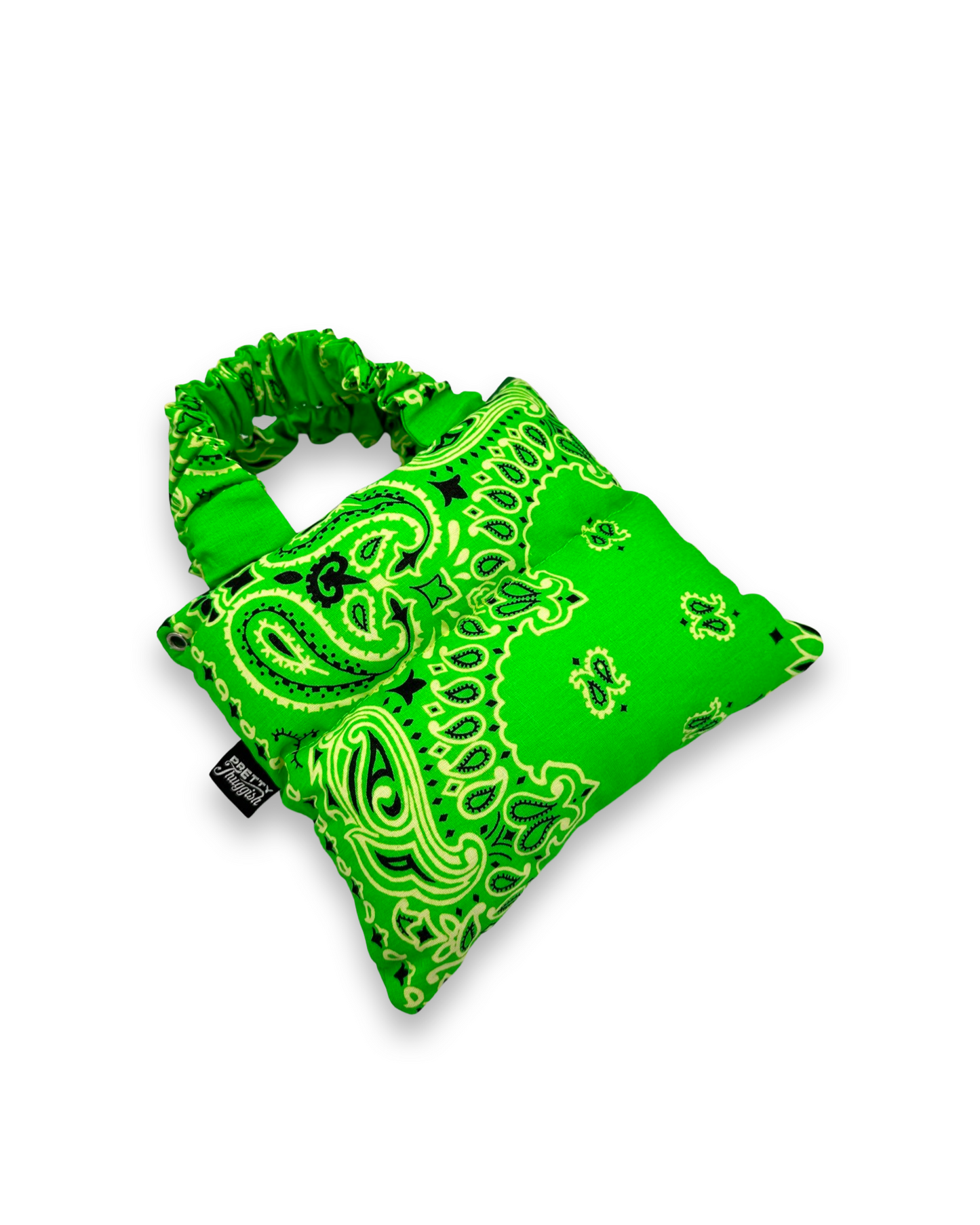 Mini Puffer Tote Bag- Limeade