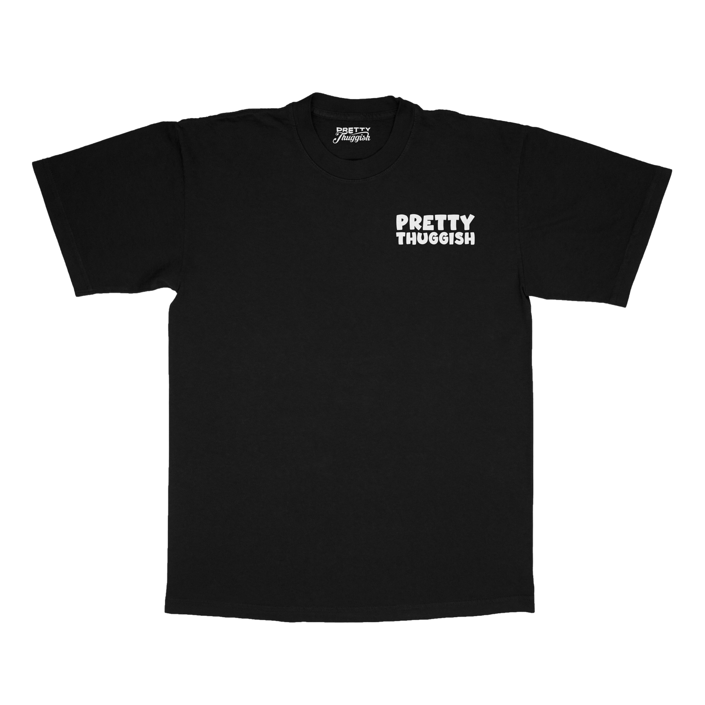 Girls Never Give Up Tee- Black