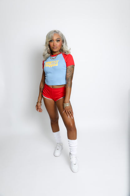 Pretty Thuggish All Star Baseball Tee -Red