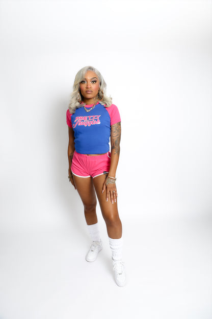 Pretty Thuggish All Star Baseball Tee -Pink