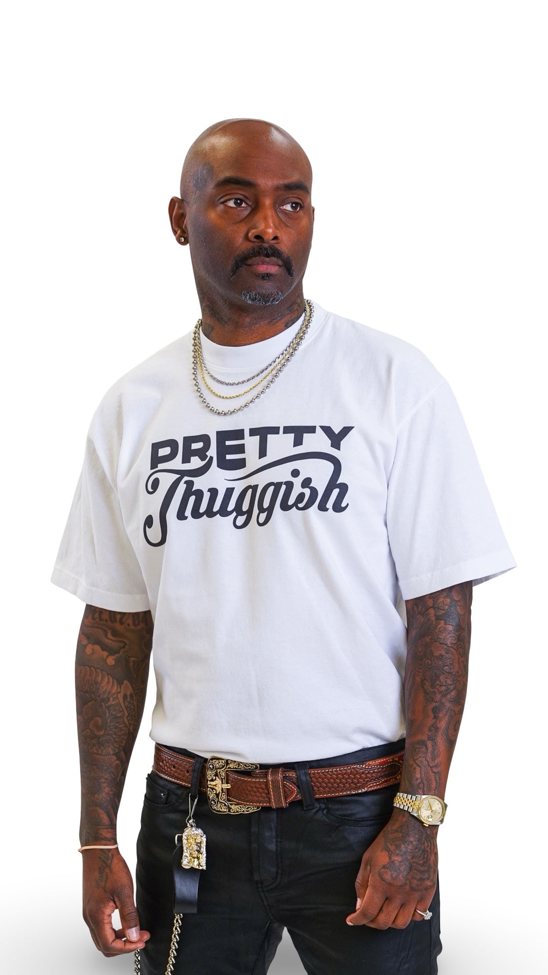 Pretty Thuggish Classic Tee- White