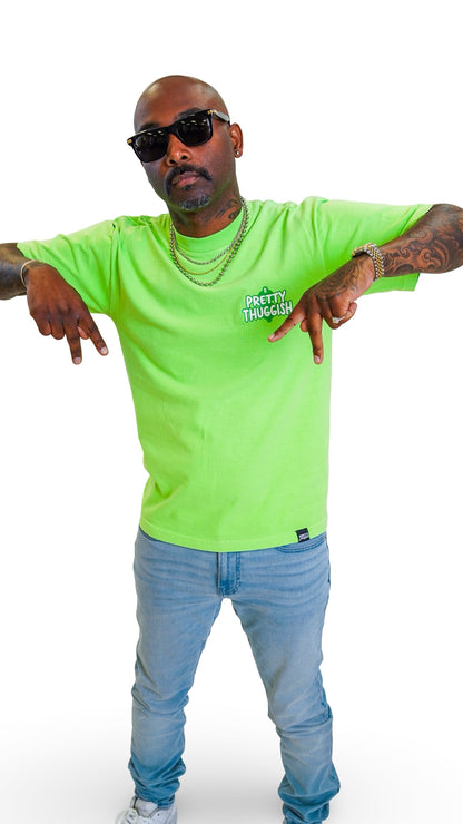 'Where Dem Dollas At' Tee- Neon Green