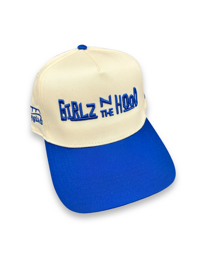 Girlz N The Hood SnapBack- Cream/Blue
