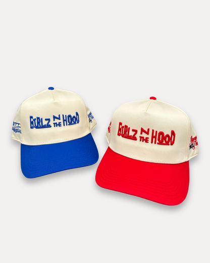 Girlz N The Hood SnapBack- Cream/Blue