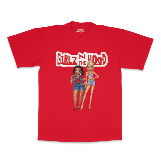 Girlz N The Hood "BAPS" Tee- Red