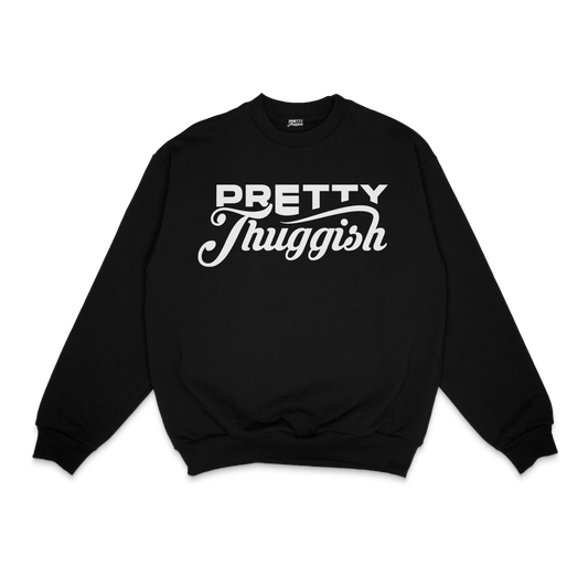 Pretty Thuggish Classic Crew- Black/White