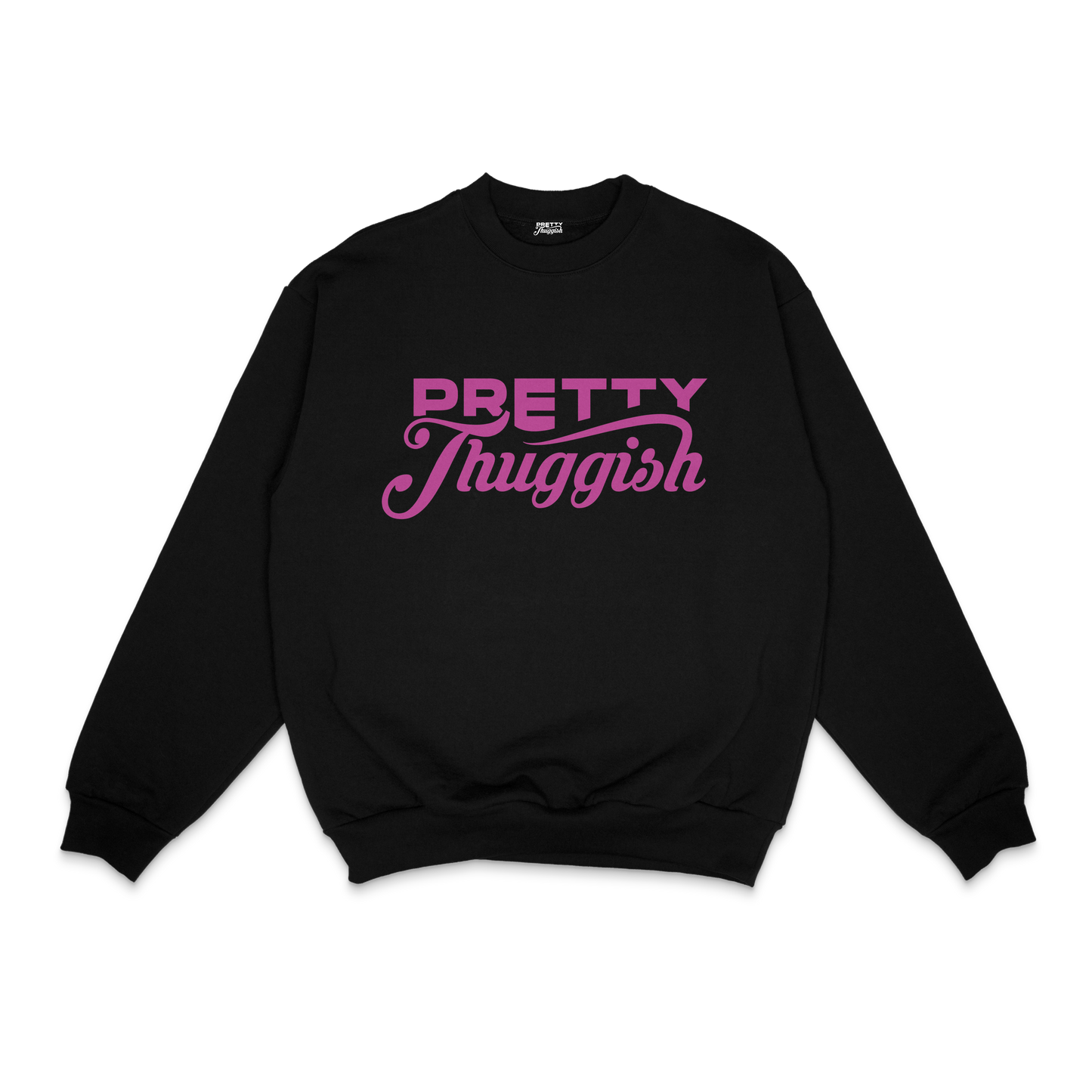 Pretty Thuggish Crewneck-Black/Pink