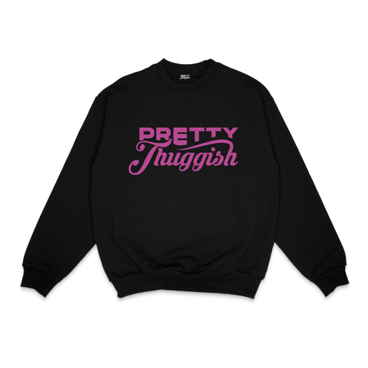 Pretty Thuggish Crewneck-Black/Pink